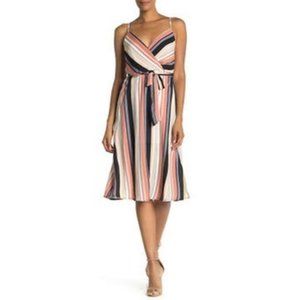 Row A Women Small Dress Spaghetti Strap Striped